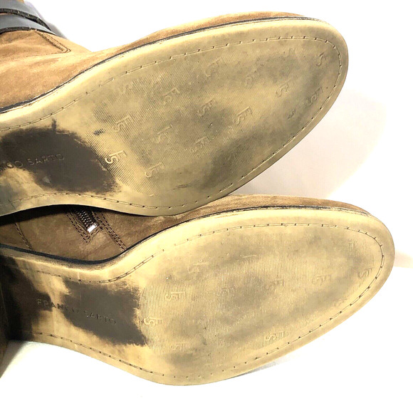 Franco Sarto Linden 2 Womens 11 Ankle Boot Brown Leather Bootie Strap Buckle - Picture 13 of 13